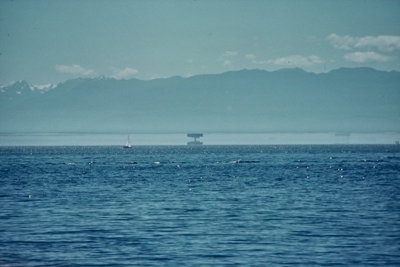 Mirage in the Strait of Juan de Fuca.